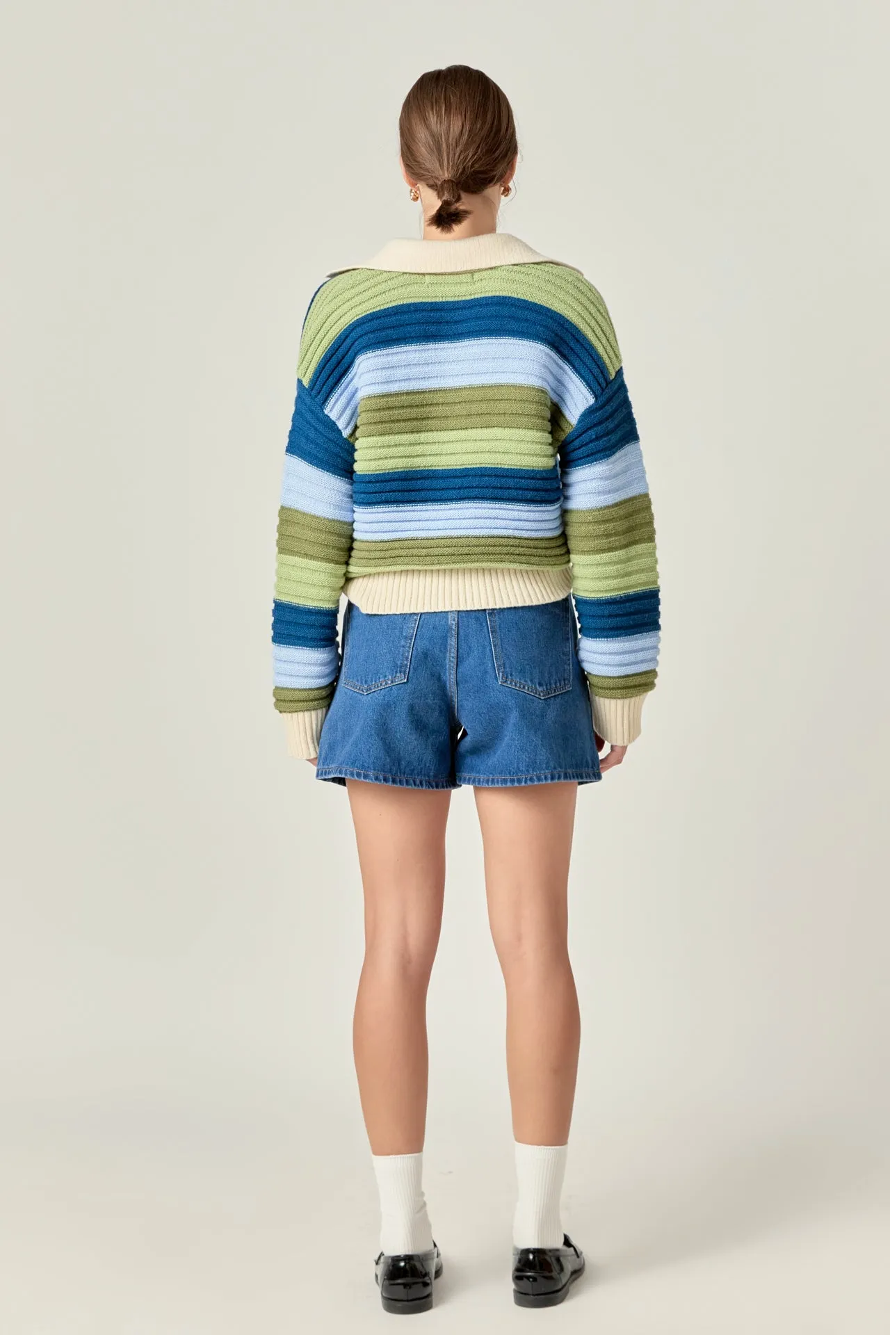 Rainbow Striped Knit Top