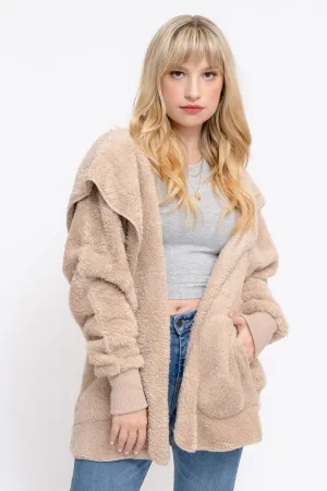 Remi COZIEST POCKETED CARDIGAN - TAUPE