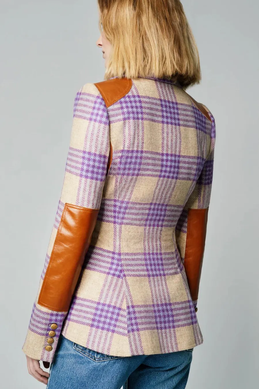 Rifle Patch Equestrian Blazer Orchid Plaid