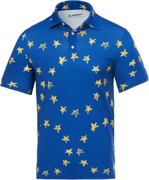 Royal & Awesome Golf Shirts for Men, Golf Polos for Men, Crazy and Funny Shirts for Men's, Bright, Colorful Design