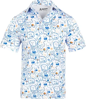 Royal & Awesome Golf Shirts for Men, Golf Polos for Men, Crazy and Funny Shirts for Men's, Bright, Colorful Design