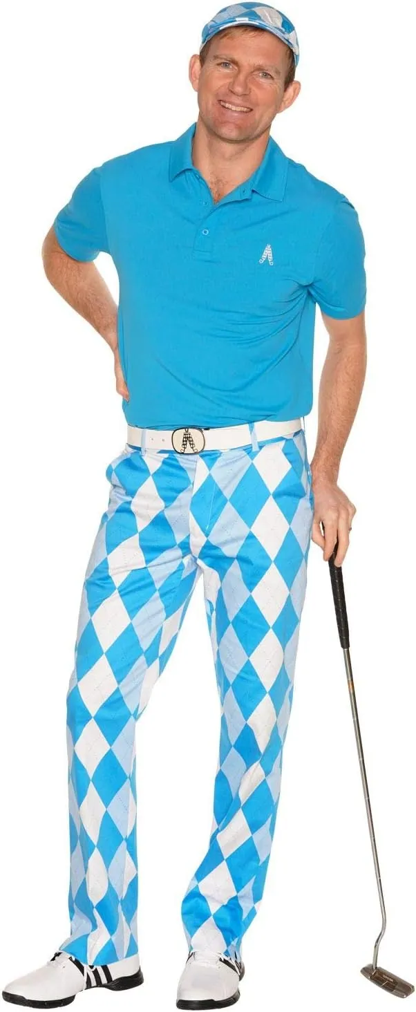 Royal & Awesome Golf Shirts for Men, Golf Polos for Men, Crazy and Funny Shirts for Men's, Bright, Colorful Design