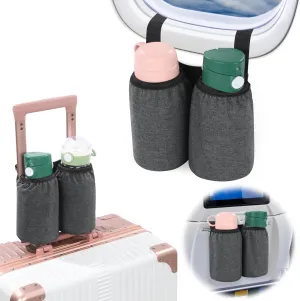 ROYALAY 3 in 1 Airplane Window Cup Holder, Luggage Cup Holder for Suitcases, Airplane Cup Holder Suitable for Economy Seatback Tray Table, Travel Accessories Gifts for Travelers Flight Attendants