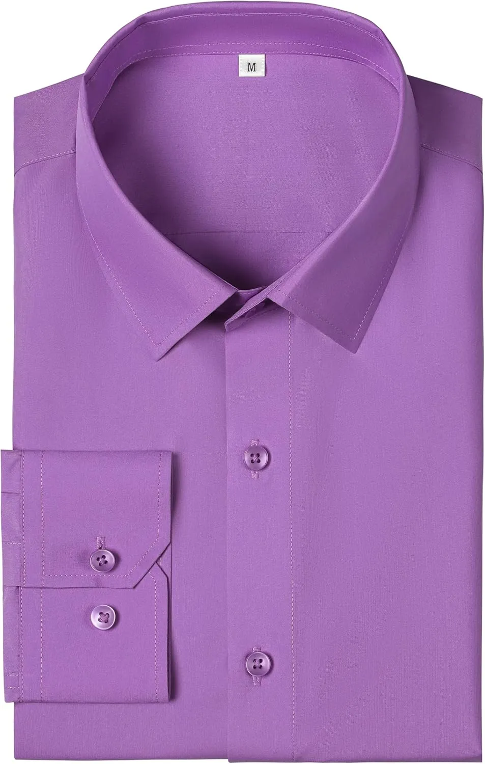 Ruisin Men's Dress Shirts Regular Fit Long Sleeve Soft Wrinkle-Free Formal Shirt Business Casual Button Down Shirts