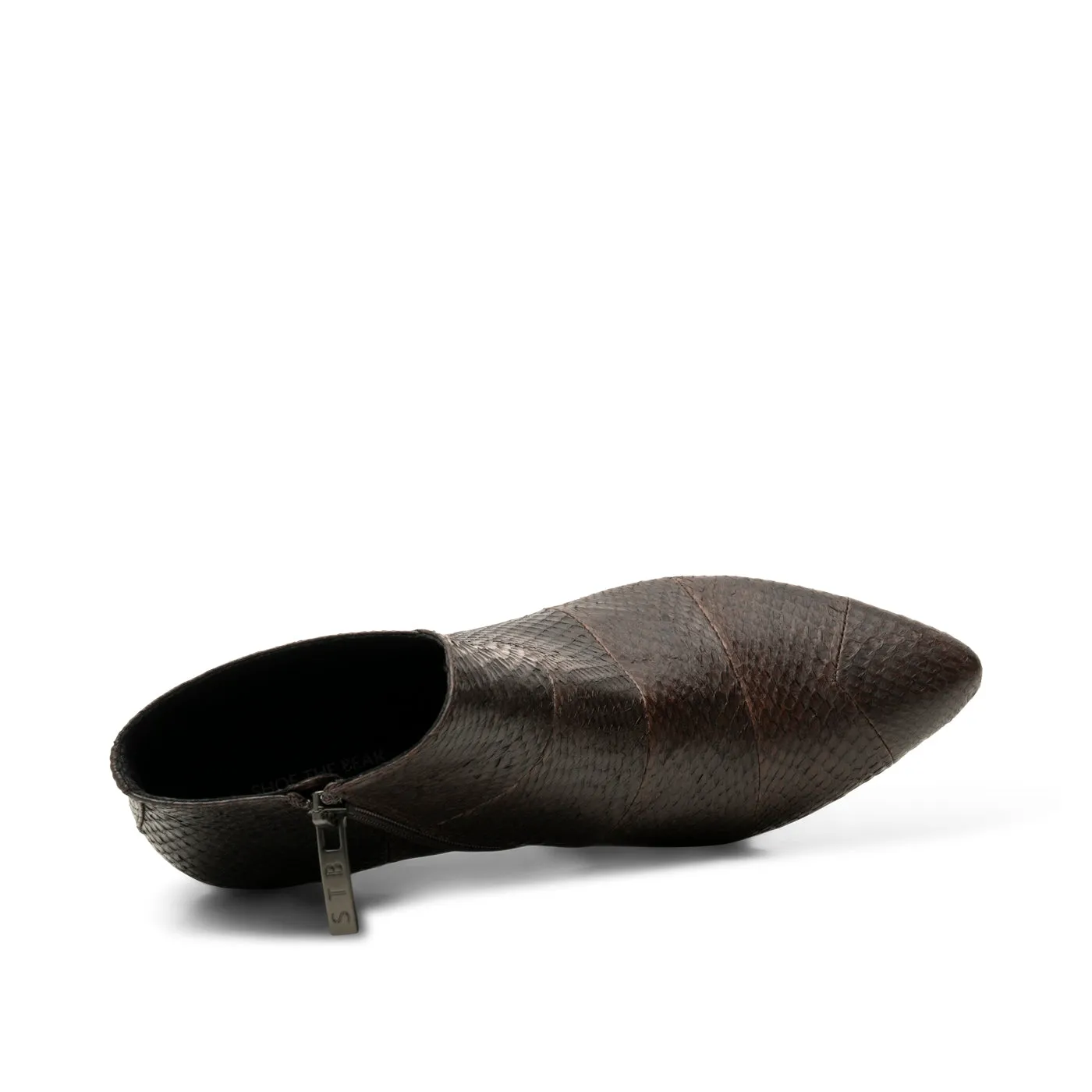 Saga bootie fishleather - DARK BROWN