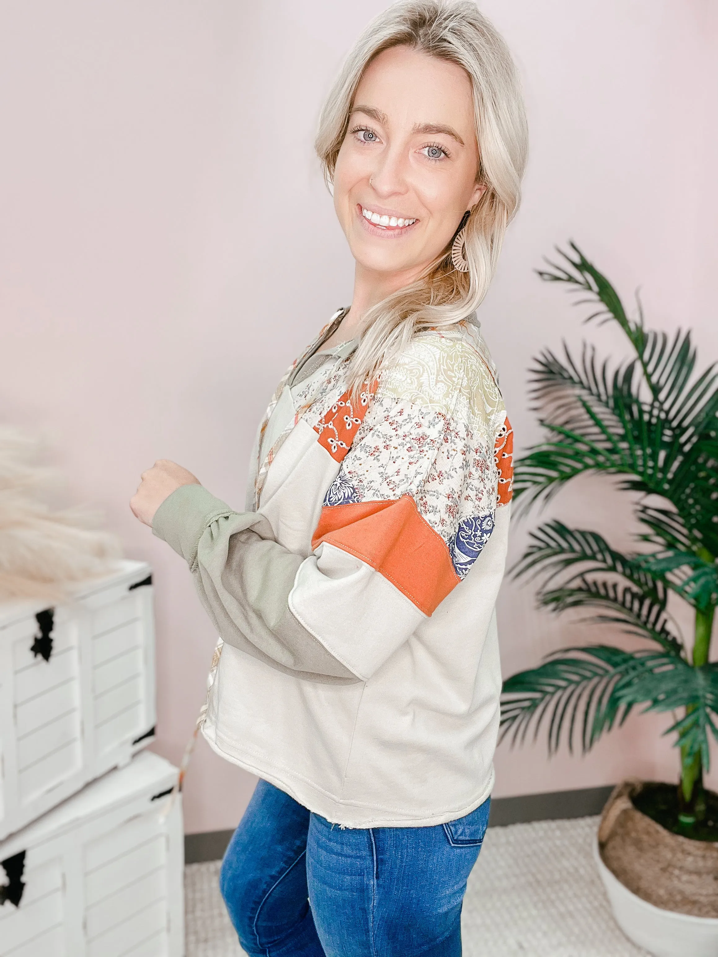 Sage Block Party Pullover