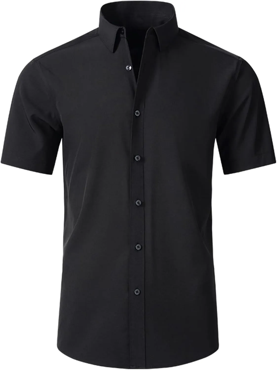 SAMERM Mens Dress Shirt Wrinkle Free Moisture Wicking 4-Way High Stretch Super Soft Casual Button Down Shirts