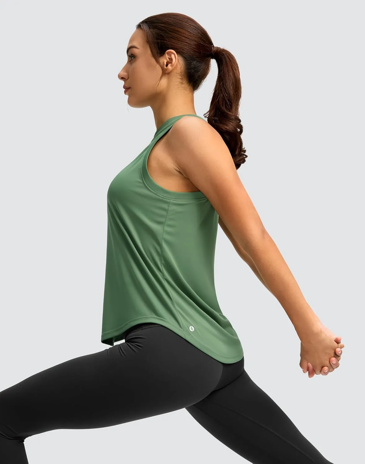 SANTINY Women's Sleeveless Workout Tops Lightweight Tennis Yoga Athletic Running Shirts Racerback Tank Tops for Women