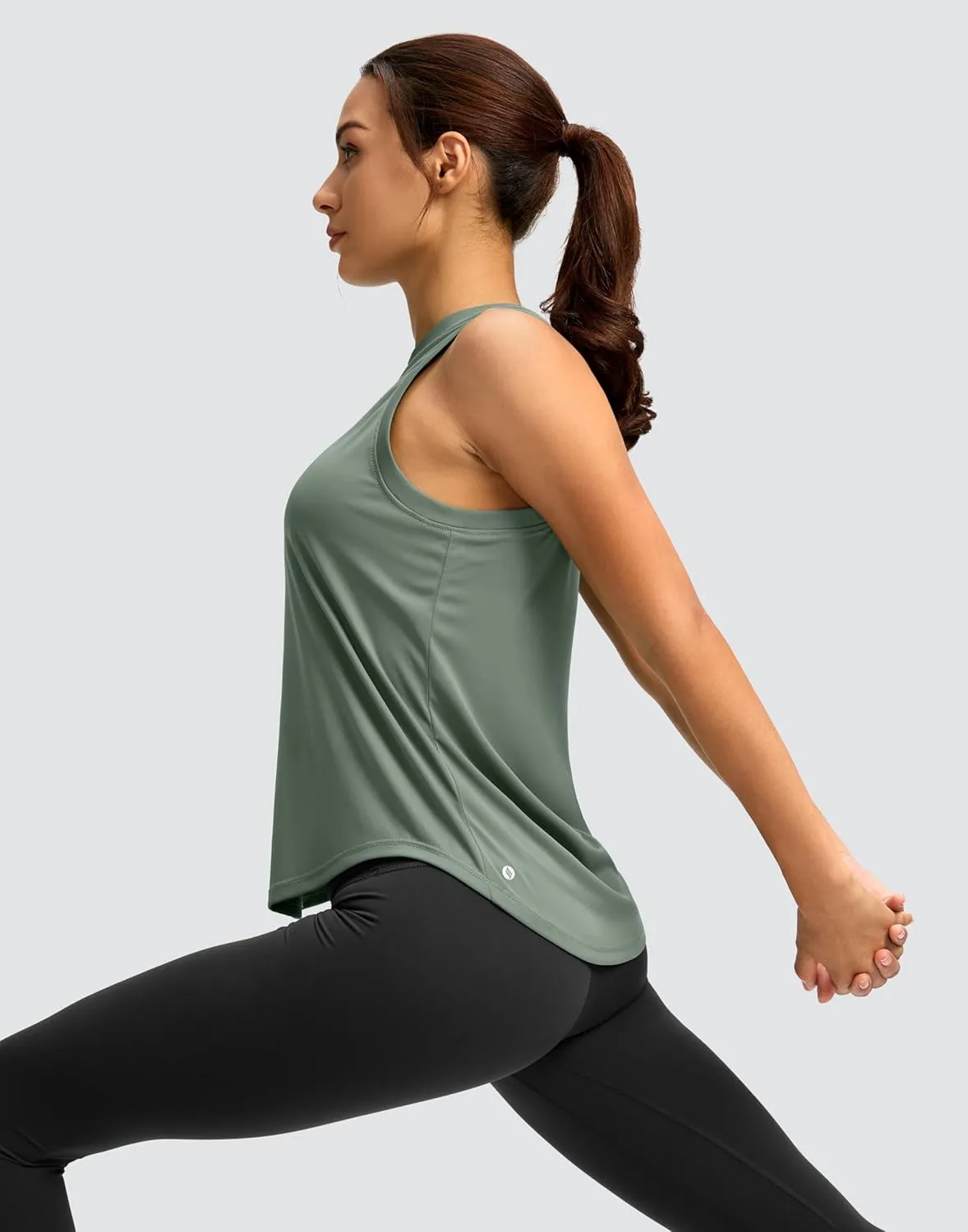 SANTINY Women's Sleeveless Workout Tops Lightweight Tennis Yoga Athletic Running Shirts Racerback Tank Tops for Women