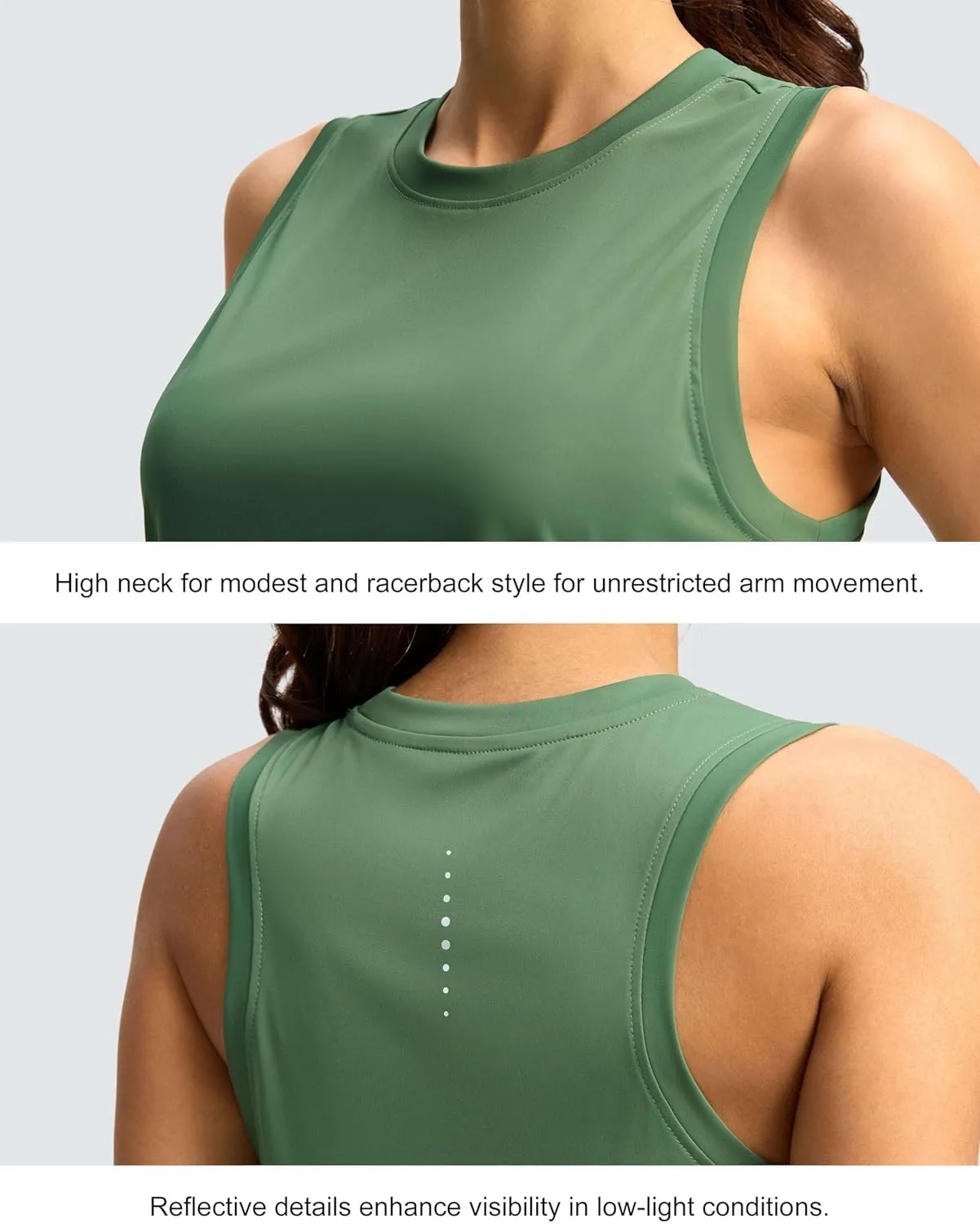 SANTINY Women's Sleeveless Workout Tops Lightweight Tennis Yoga Athletic Running Shirts Racerback Tank Tops for Women