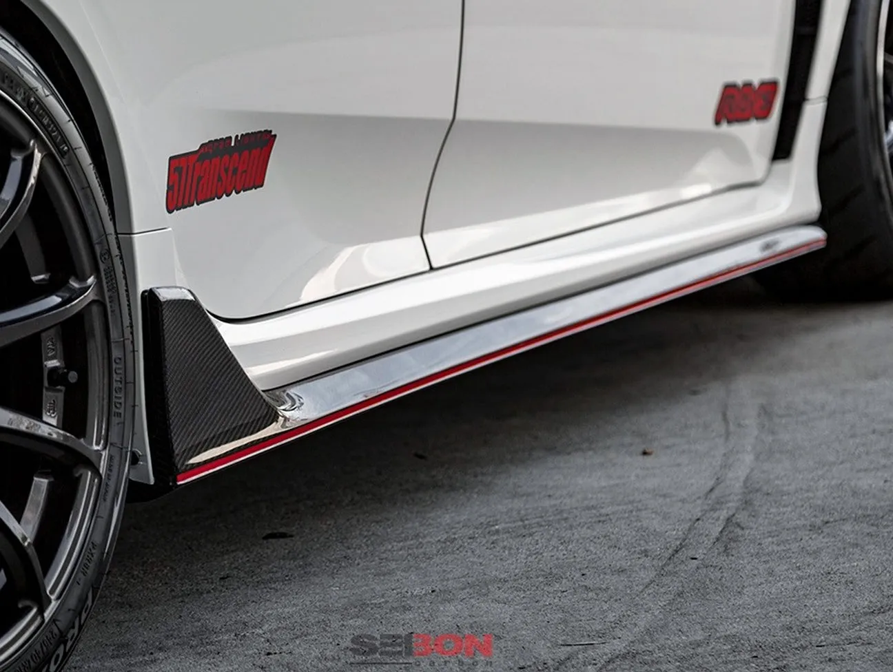 Seibon OEM Style Carbon Fiber Side Skirts - 2017-2021 Civic Type-R (FK8)
