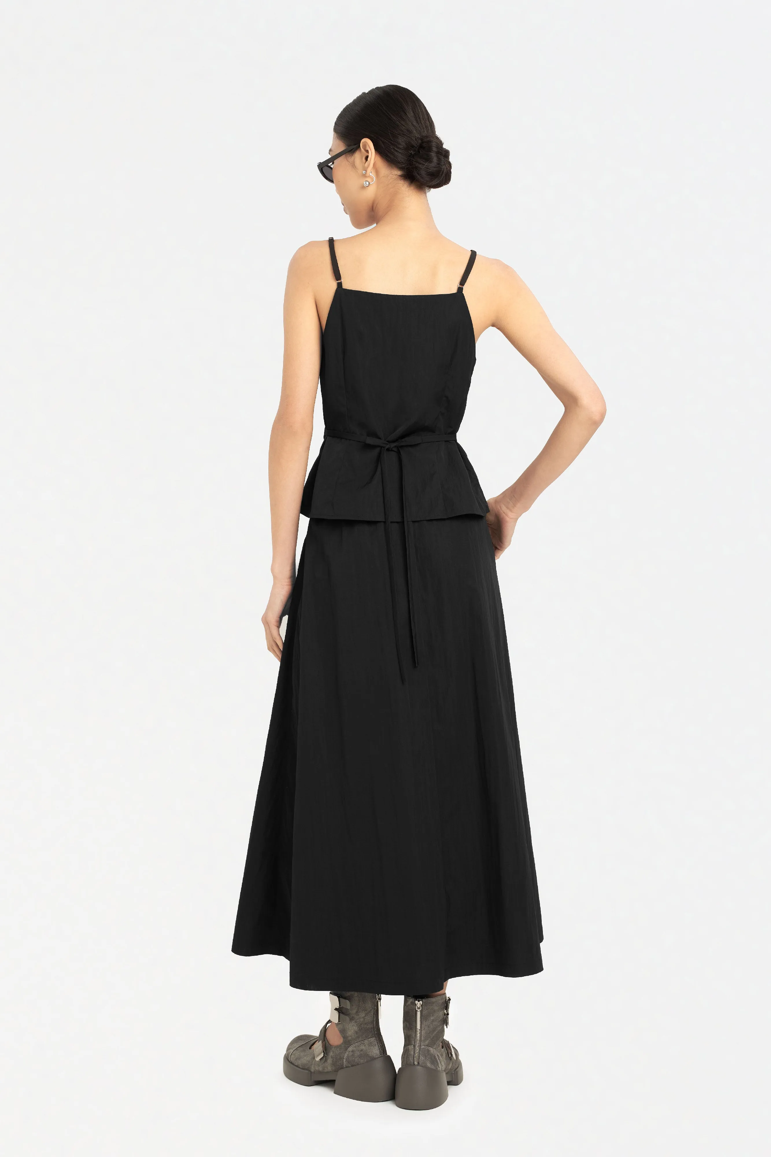 Selma Parachute Long Slit Skirt