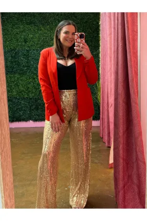 Sequins Wide Leg Pants