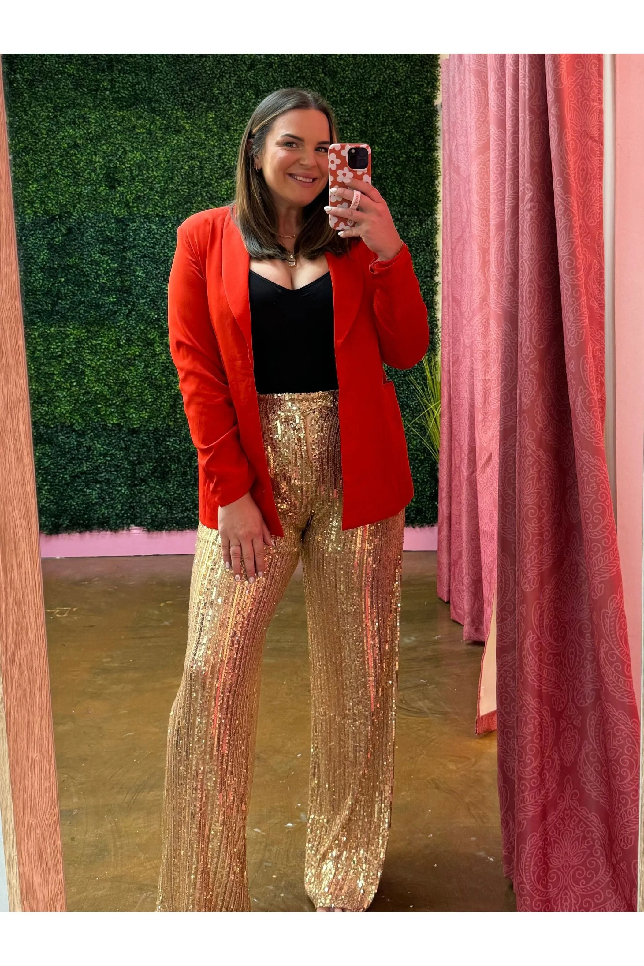 Sequins Wide Leg Pants