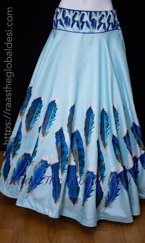 Shade of Blue Patterned Skirt