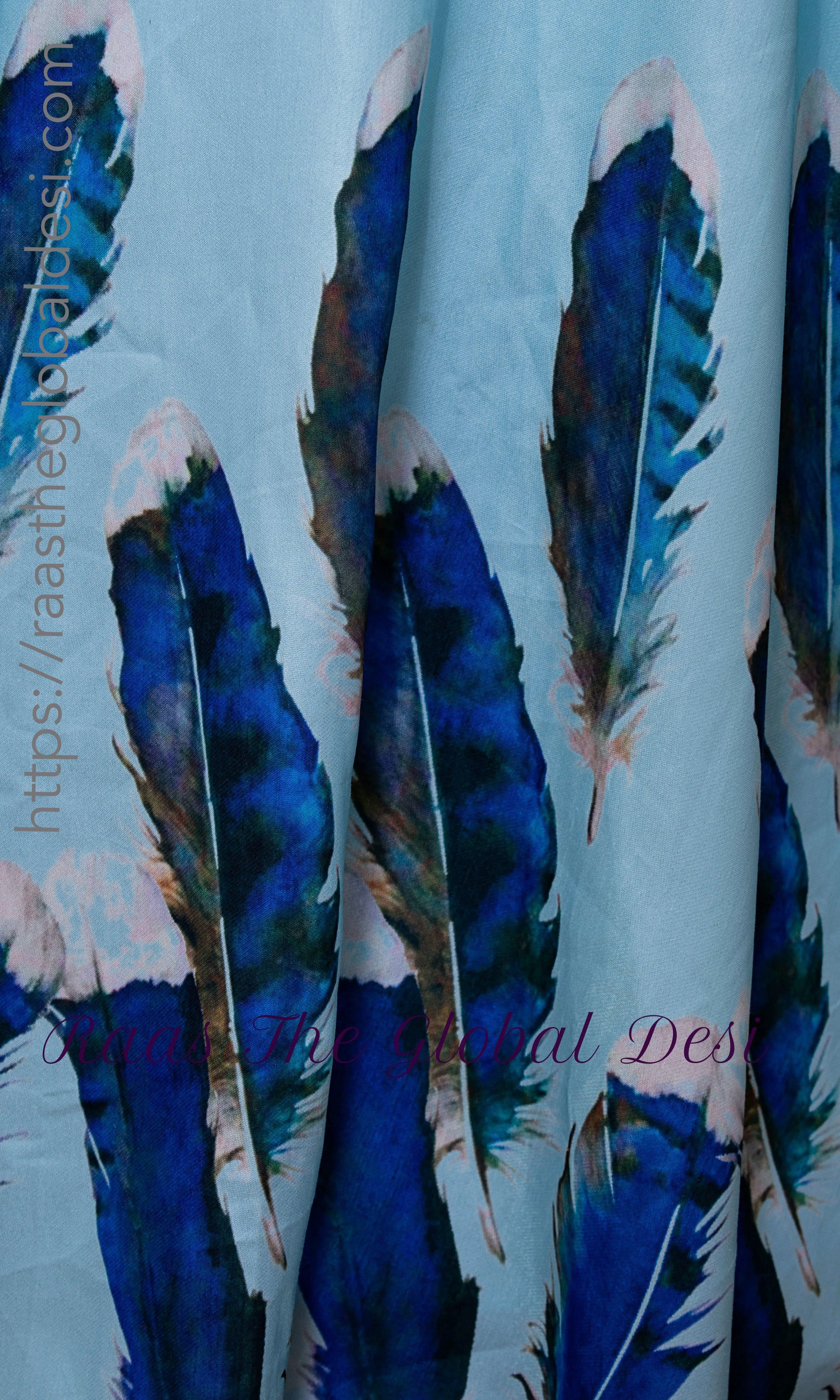Shade of Blue Patterned Skirt