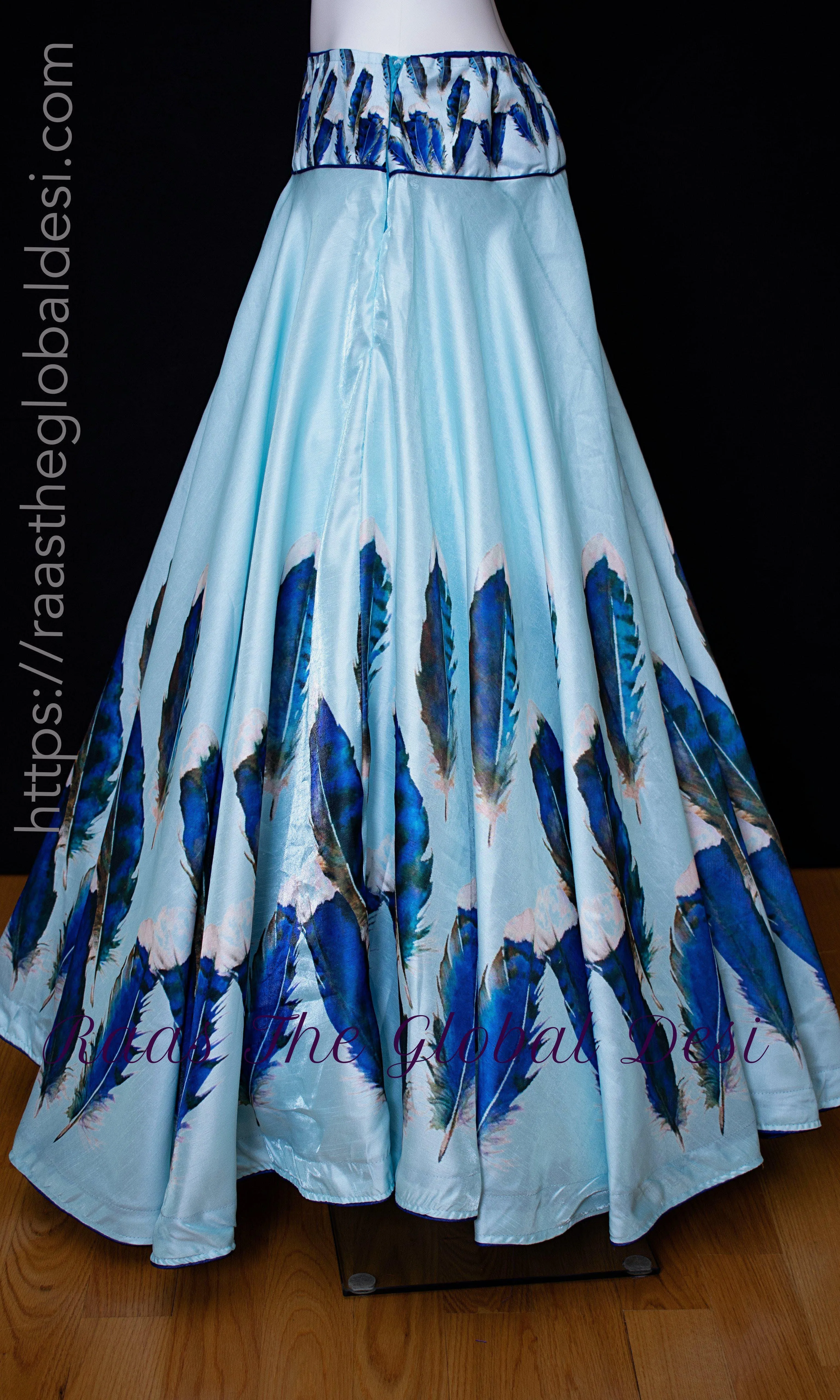 Shade of Blue Patterned Skirt