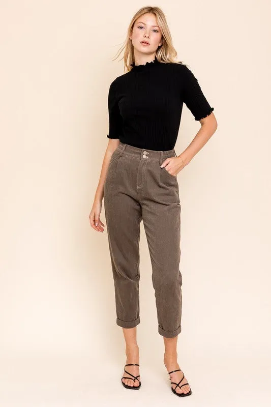 Short Sleeve Mock Neck Merrow Edge Top NEW