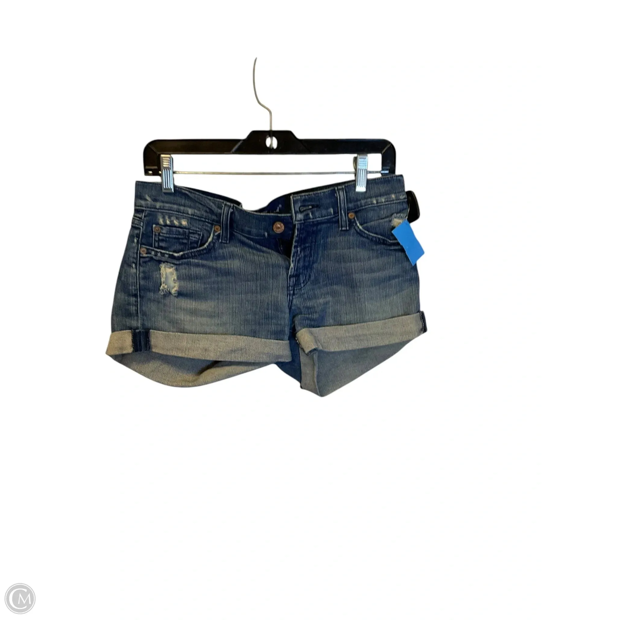 Shorts By 7 For All Mankind In Blue Denim, Size: 2