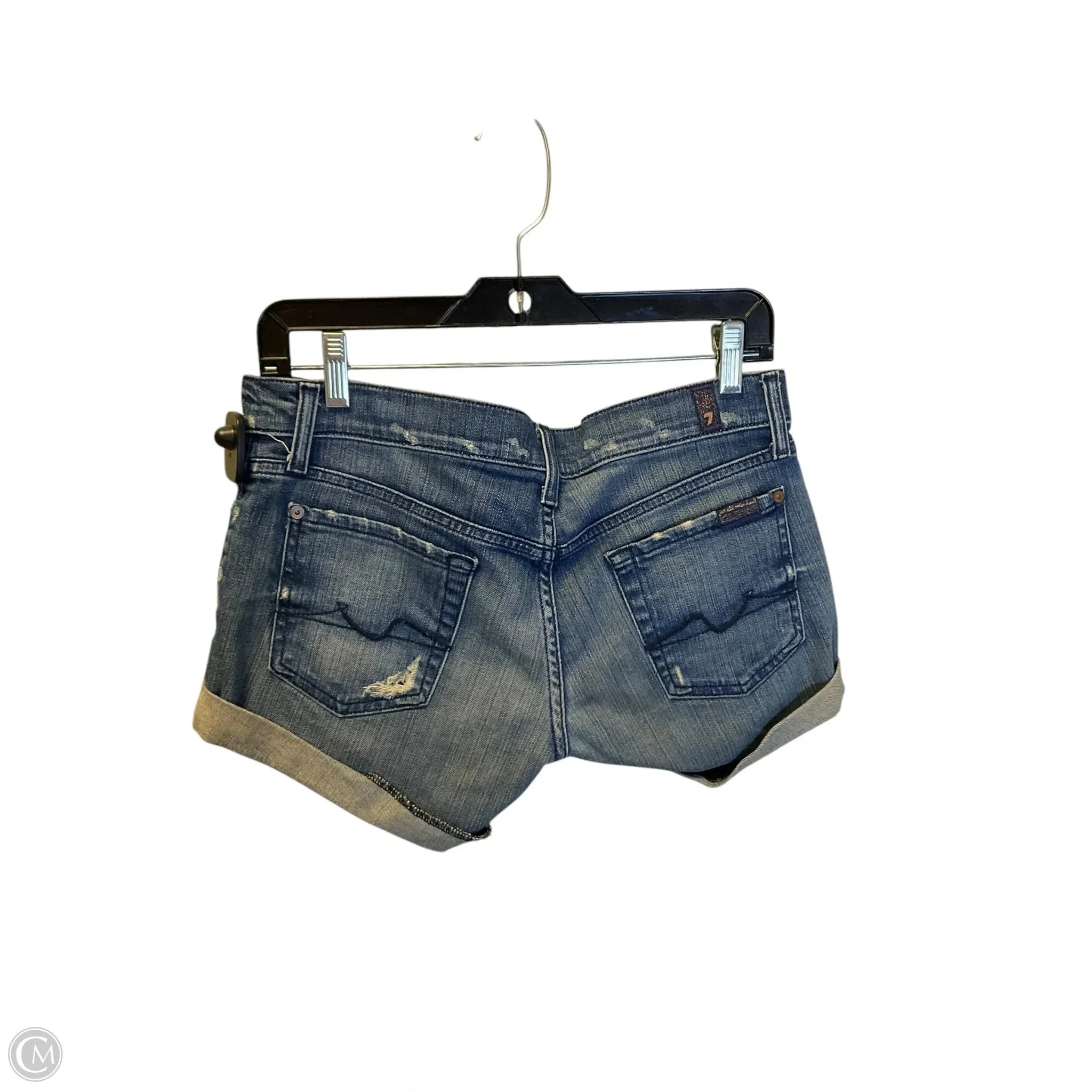 Shorts By 7 For All Mankind In Blue Denim, Size: 2