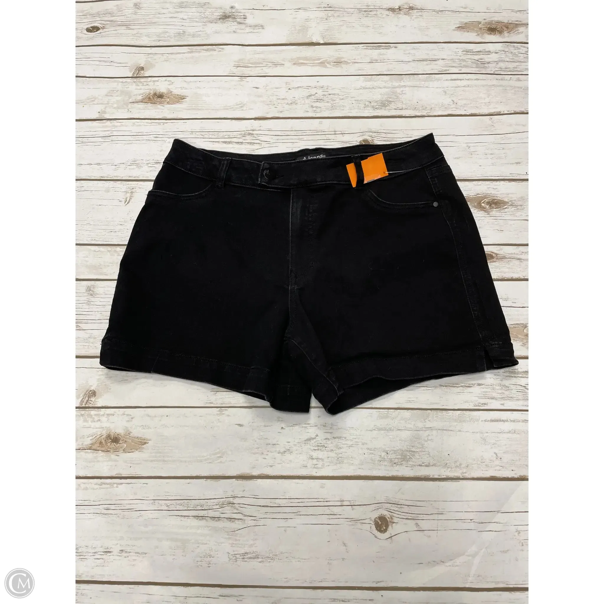 Shorts By D Jeans In Black Denim, Size: 16