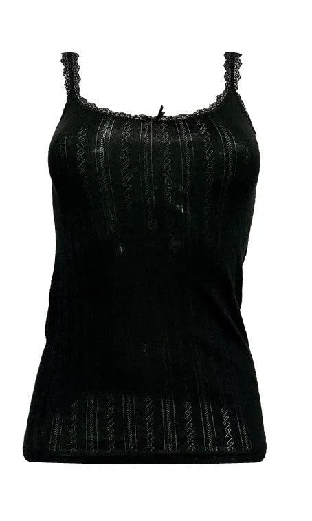 Slenderella Black Thermal Camisole