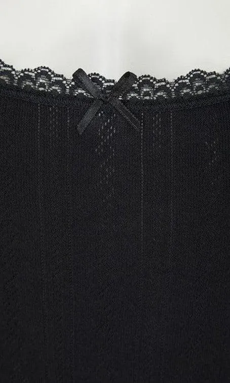 Slenderella Black Thermal Camisole