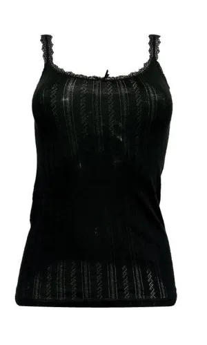 Slenderella Black Thermal Camisole