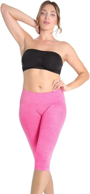 SlimMe Shapewear Leggings, High Waisted Tummy Control Capri Shapewear, Comfortable Knee Length Body Shaper - S to Q2