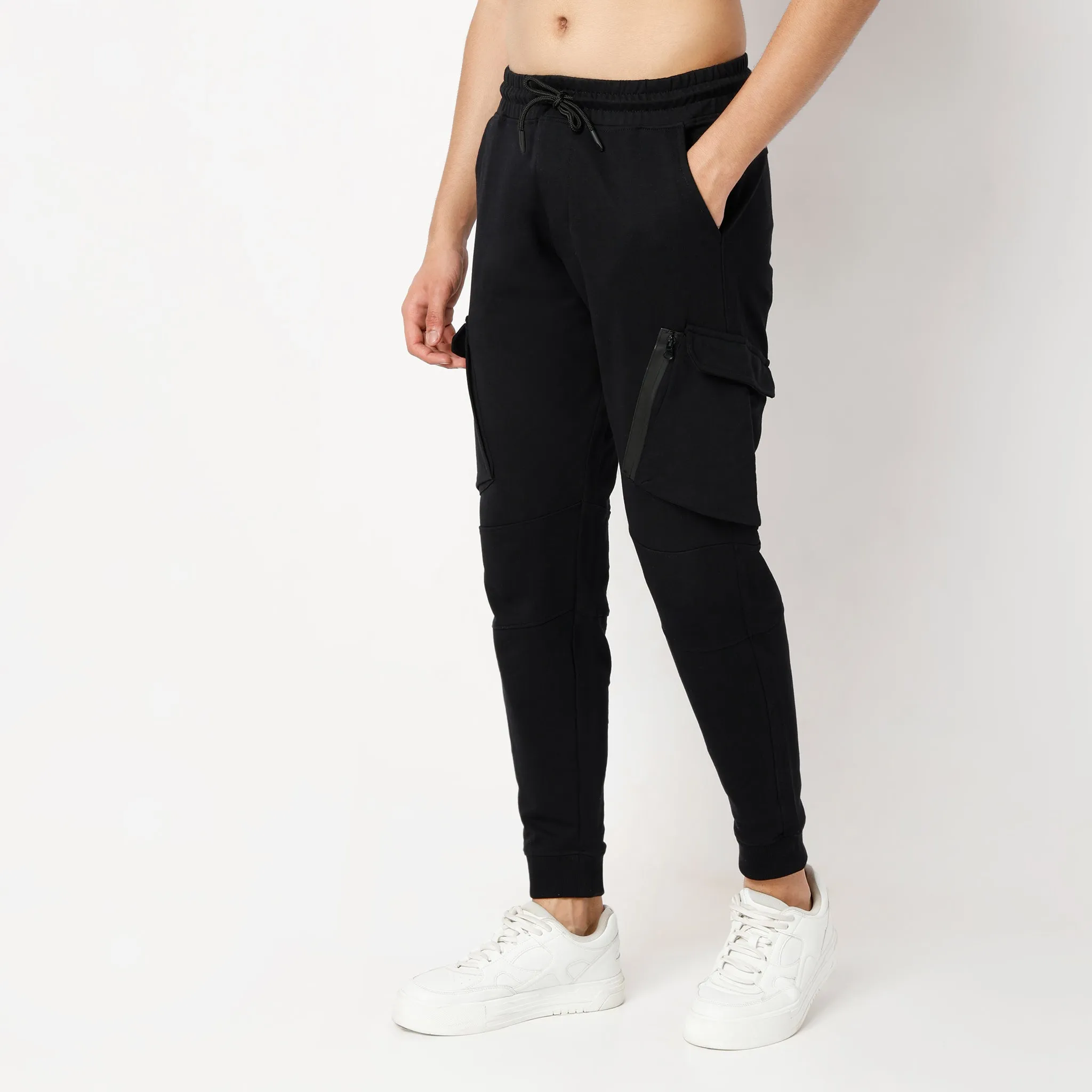Solid Mid Rise Joggers