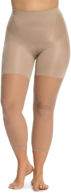 SPANX Power Capri - Body-Shaping Footless Pantyhose for Core Control - Adjustable Length - Comfortable Waistband