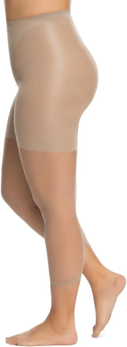 SPANX Power Capri - Body-Shaping Footless Pantyhose for Core Control - Adjustable Length - Comfortable Waistband