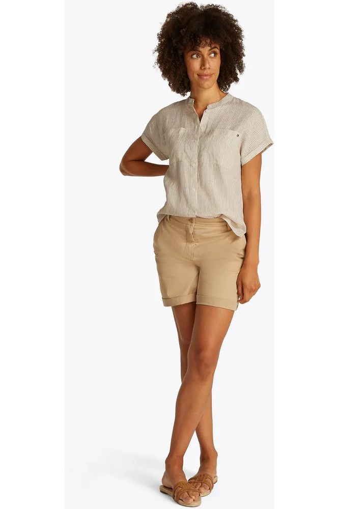 SS25 TH Linen S/S Blouse