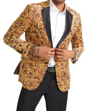 Stacy Adams Paisley Classic Fit Jacket - Gold
