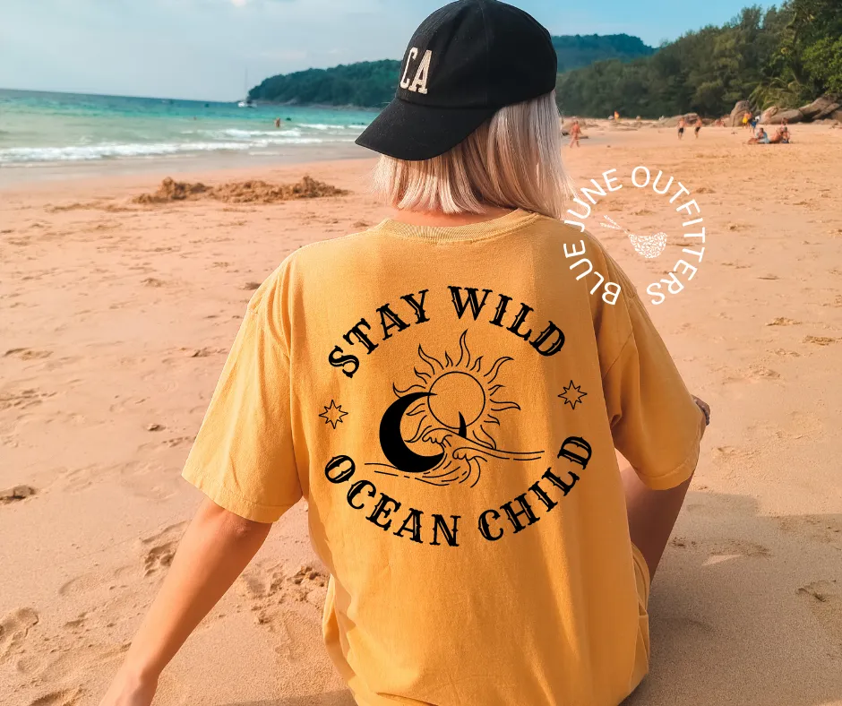 Stay Wild Ocean Child | Celestial Comfort Colors Tee