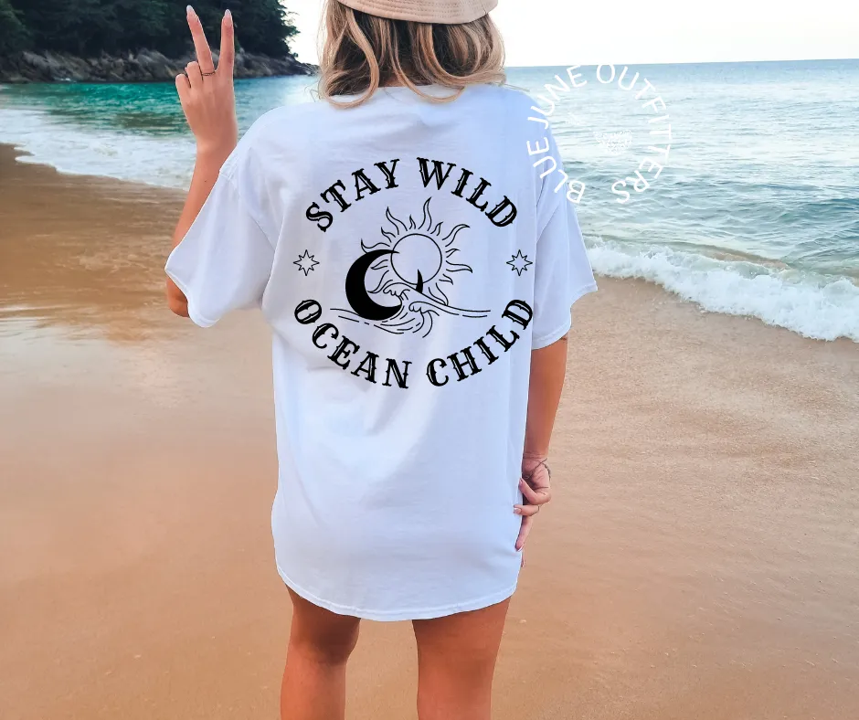 Stay Wild Ocean Child | Celestial Comfort Colors Tee