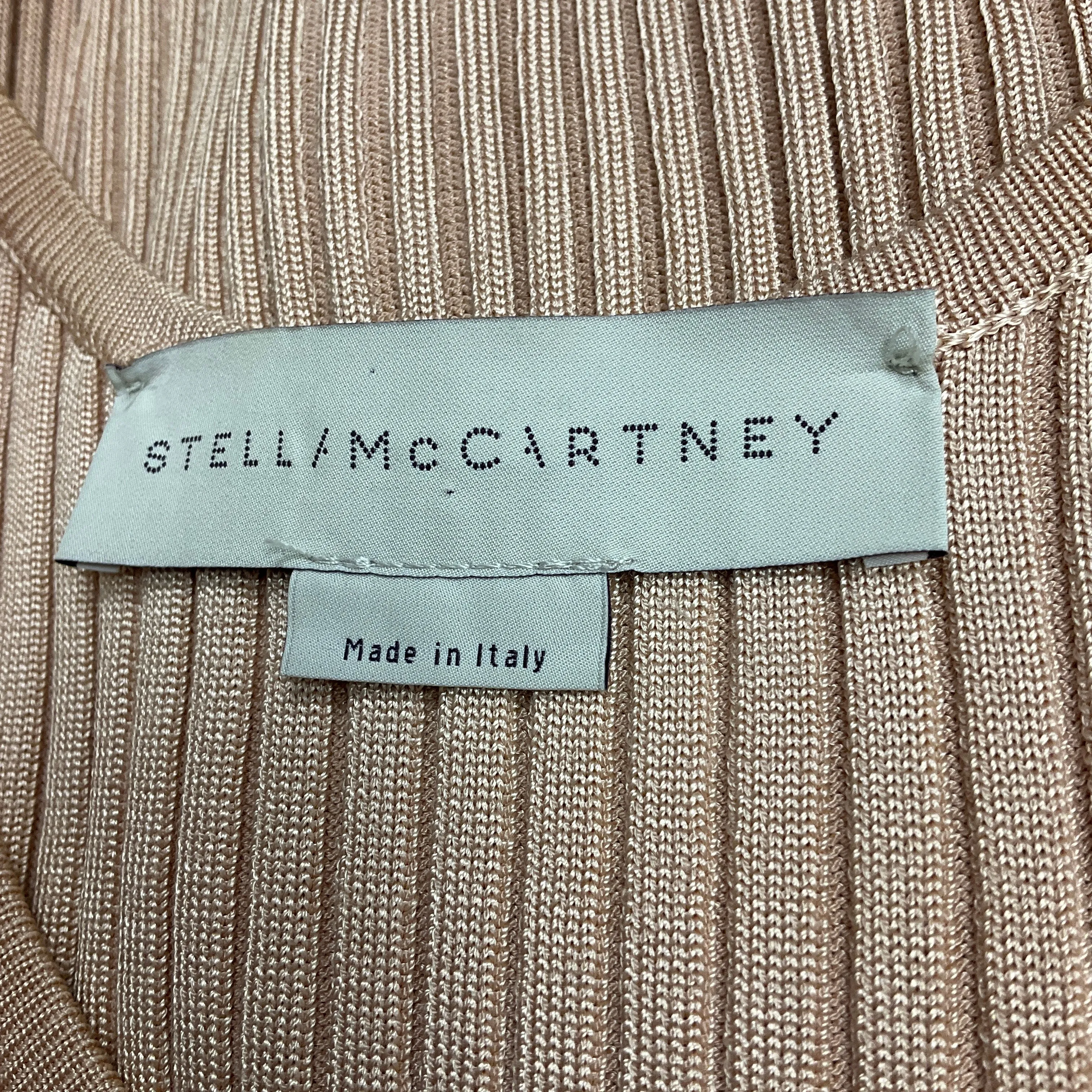 Stella McCartney Nude Ribbed Knit Tank and Skirt Two-Piece Set
