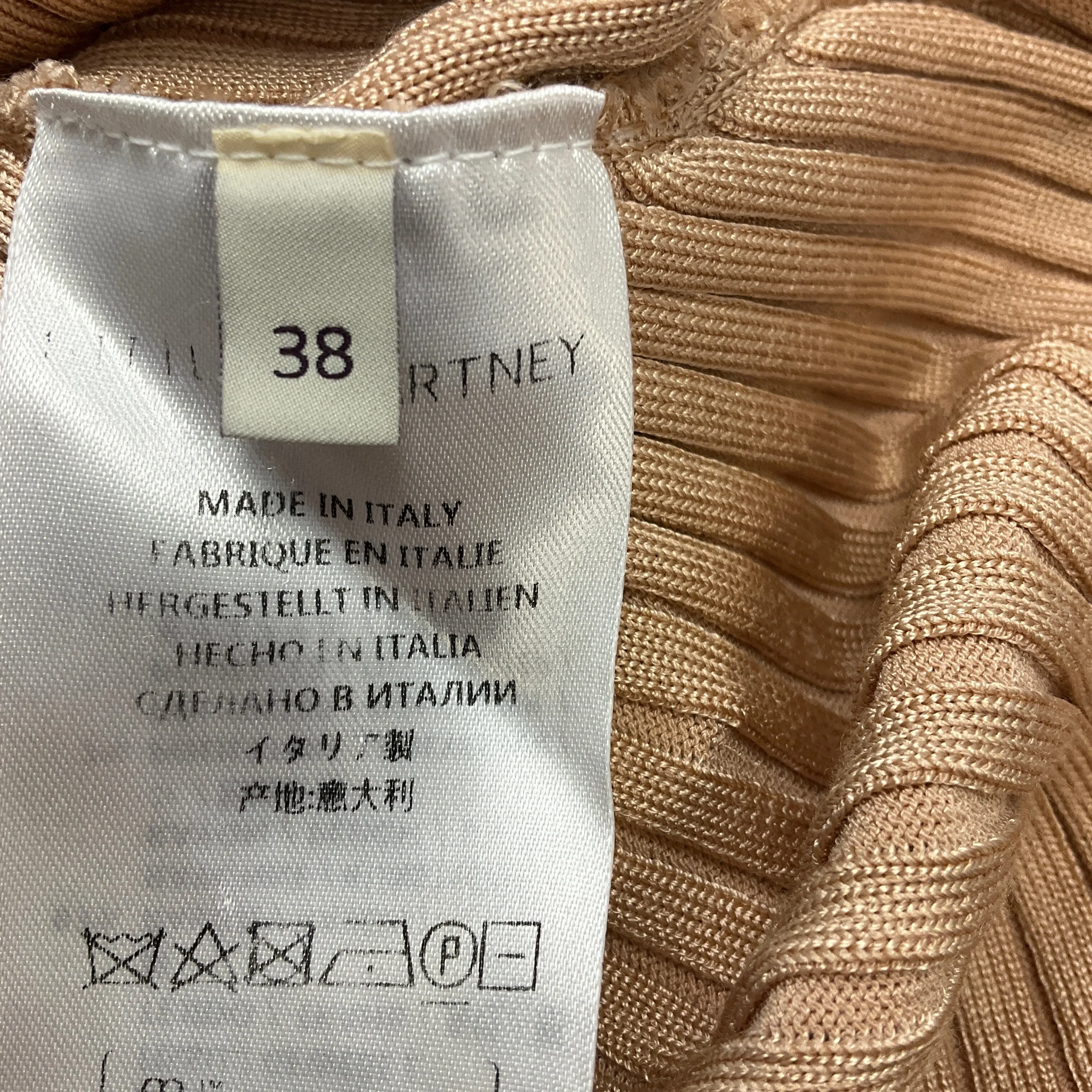 Stella McCartney Nude Ribbed Knit Tank and Skirt Two-Piece Set