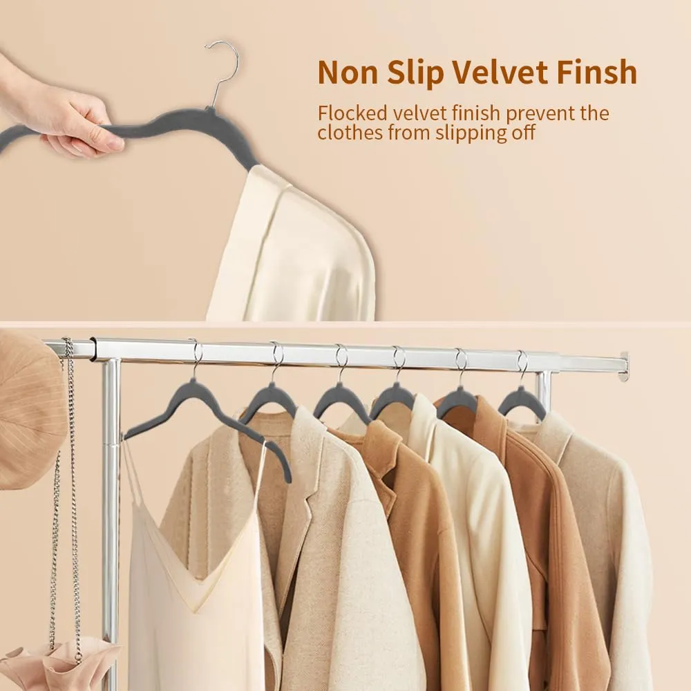Stormix Velvet Non-Slip Clothes Hangers, 50 Pack