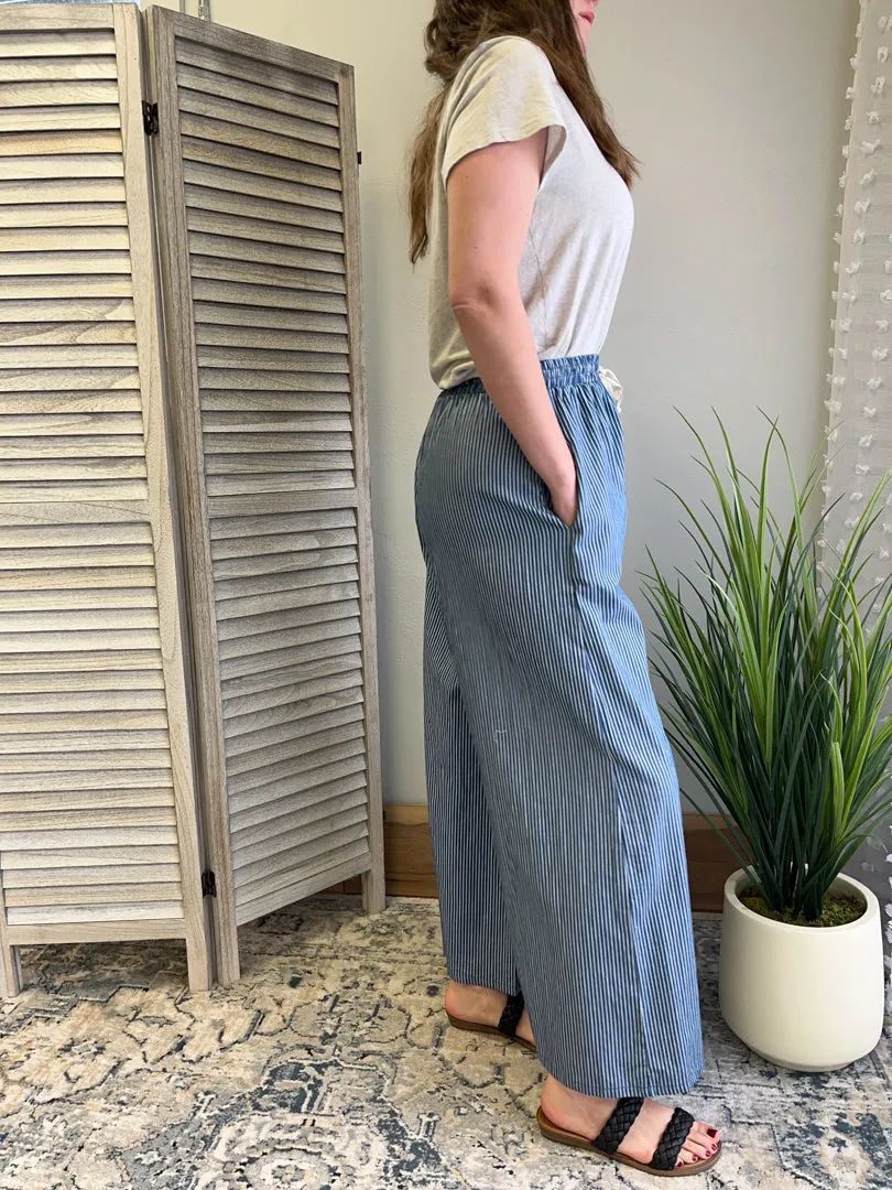 Striped Wide Leg Pants