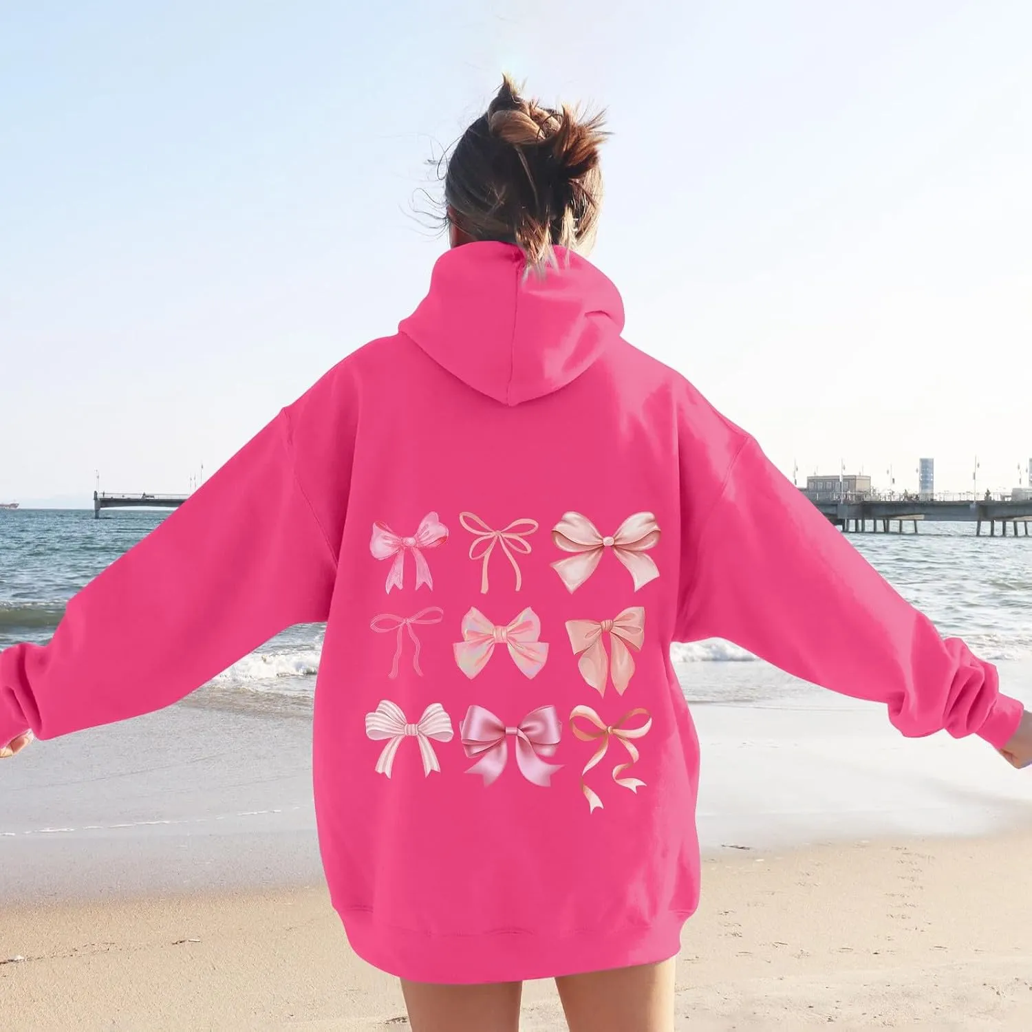 Sweatshirt For Women Trendy Essentials Hoodie Long Sleeve Preppy Clothes Casual Lightweight Womens Hoodies Pullover