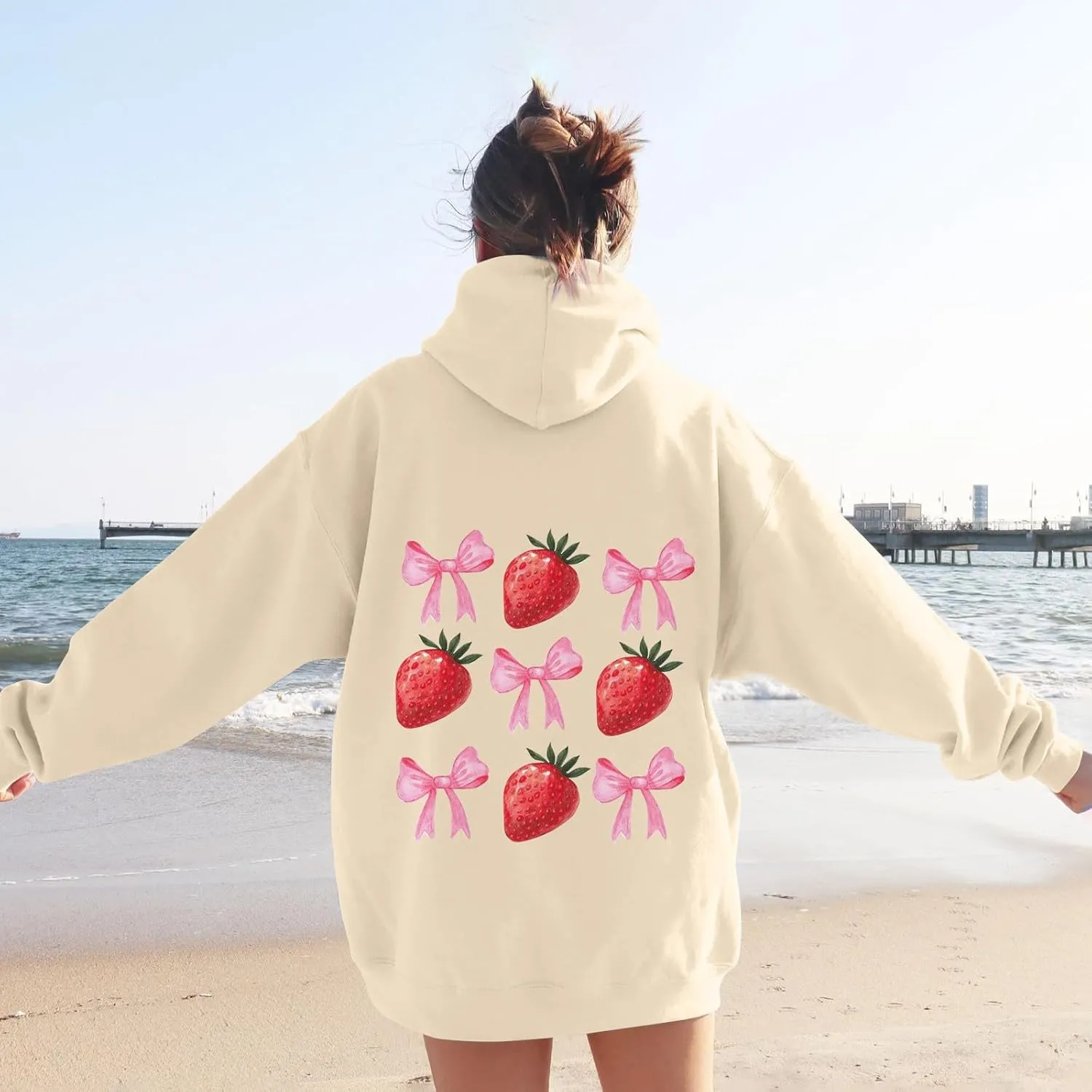 Sweatshirt For Women Trendy Essentials Hoodie Long Sleeve Preppy Clothes Casual Lightweight Womens Hoodies Pullover