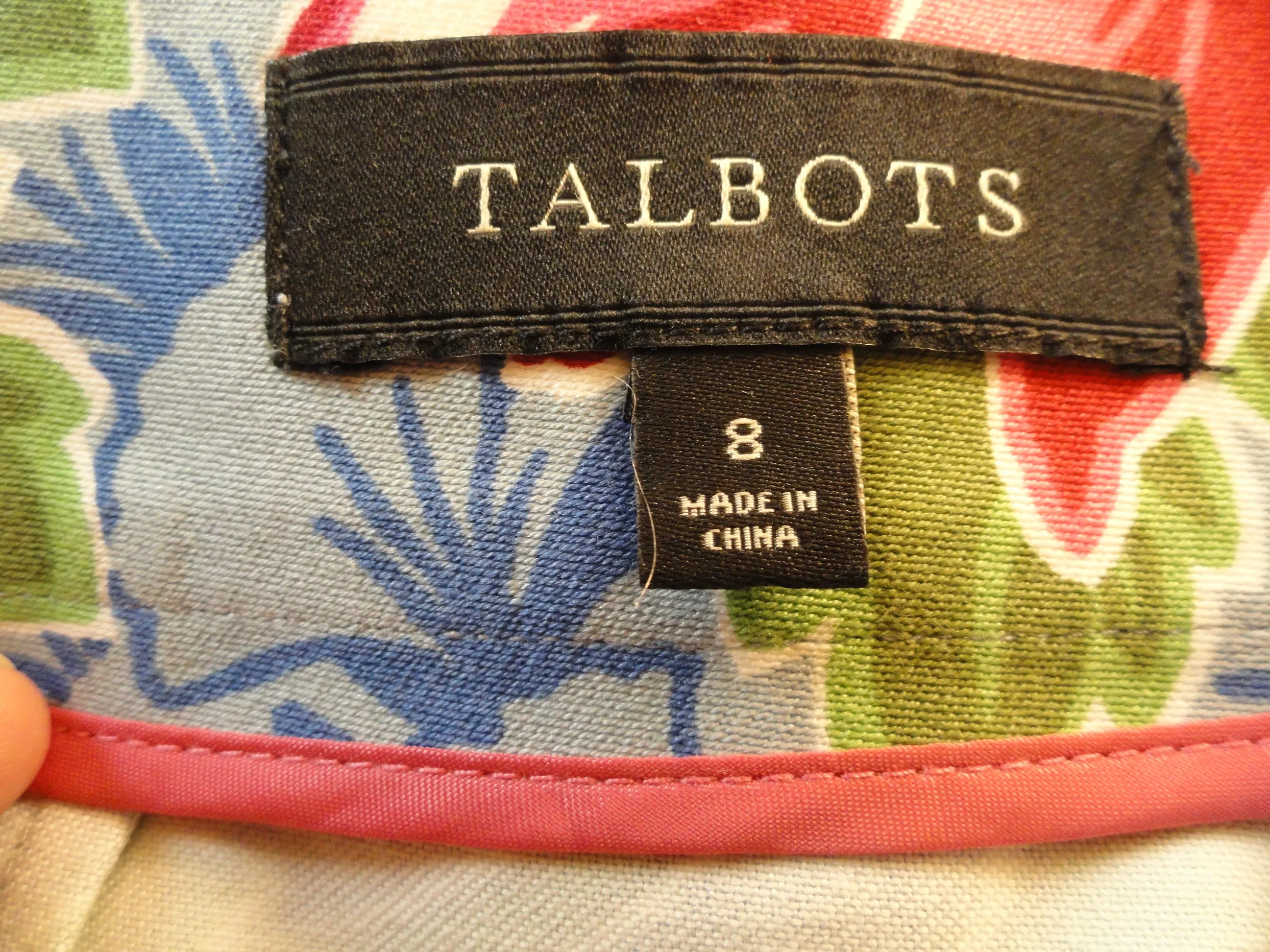 Talbots Skirt Floral Print Knee Length Size 8 SKU 000094