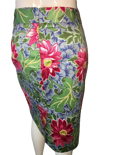 Talbots Skirt Floral Print Knee Length Size 8 SKU 000094
