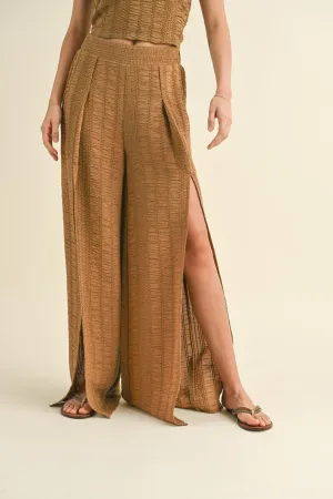 Tara Weaved Wide Leg  Pant