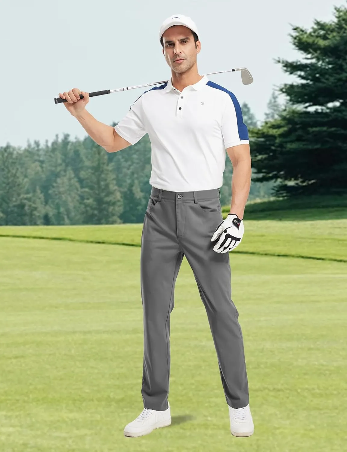 TBMPOY Men's Golf Pants Classic Fit Dress Work Pants Lightweight Comfortable Business Casual Pants with 5 Pockets