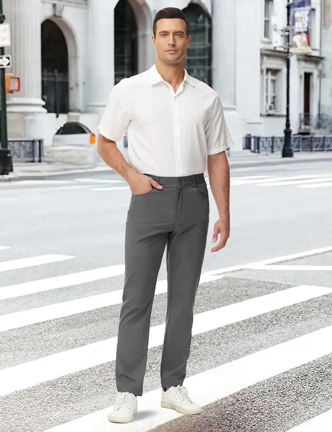 TBMPOY Men's Golf Pants Classic Fit Dress Work Pants Lightweight Comfortable Business Casual Pants with 5 Pockets