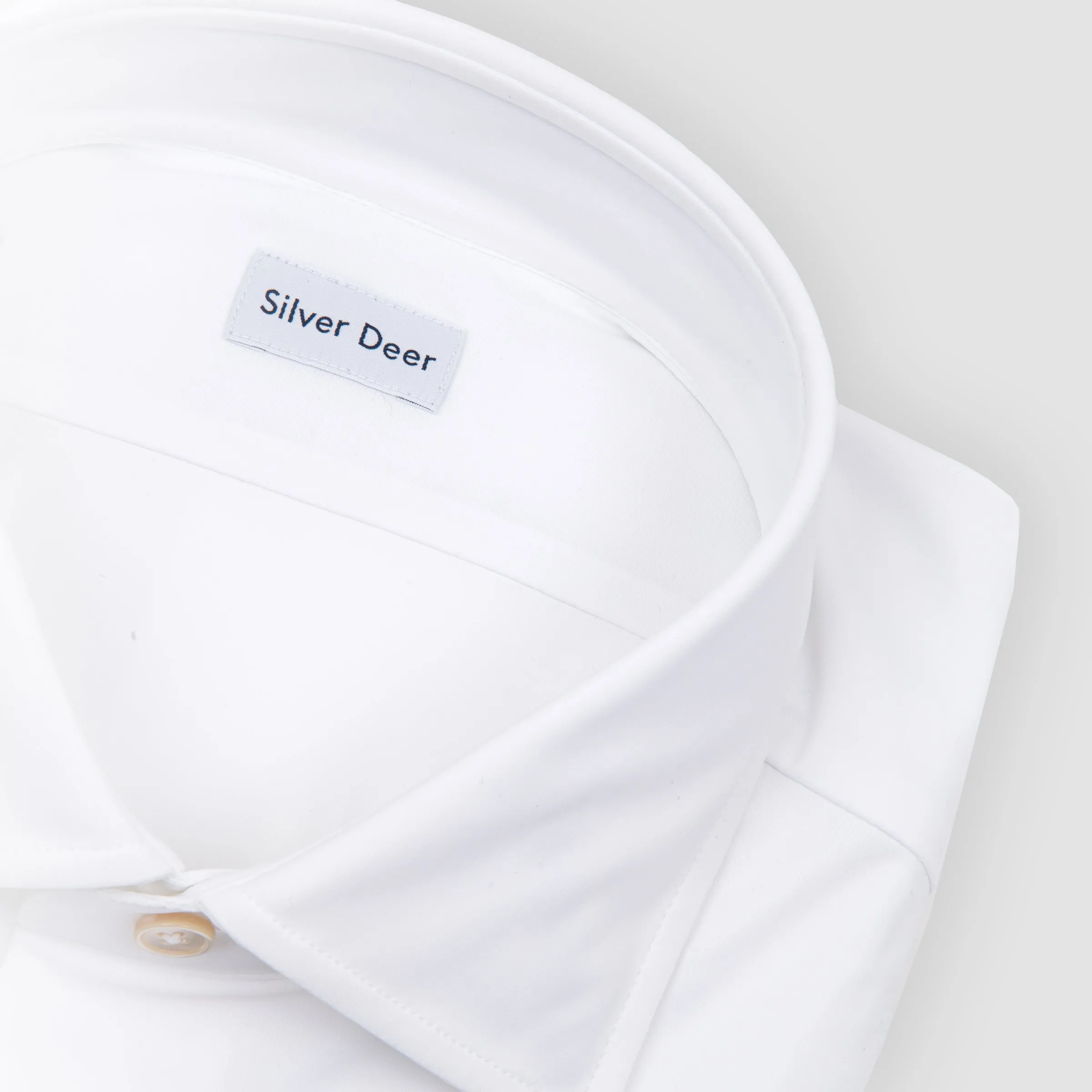 Tecno Stretch Easy Care Solid Sport Shirt White