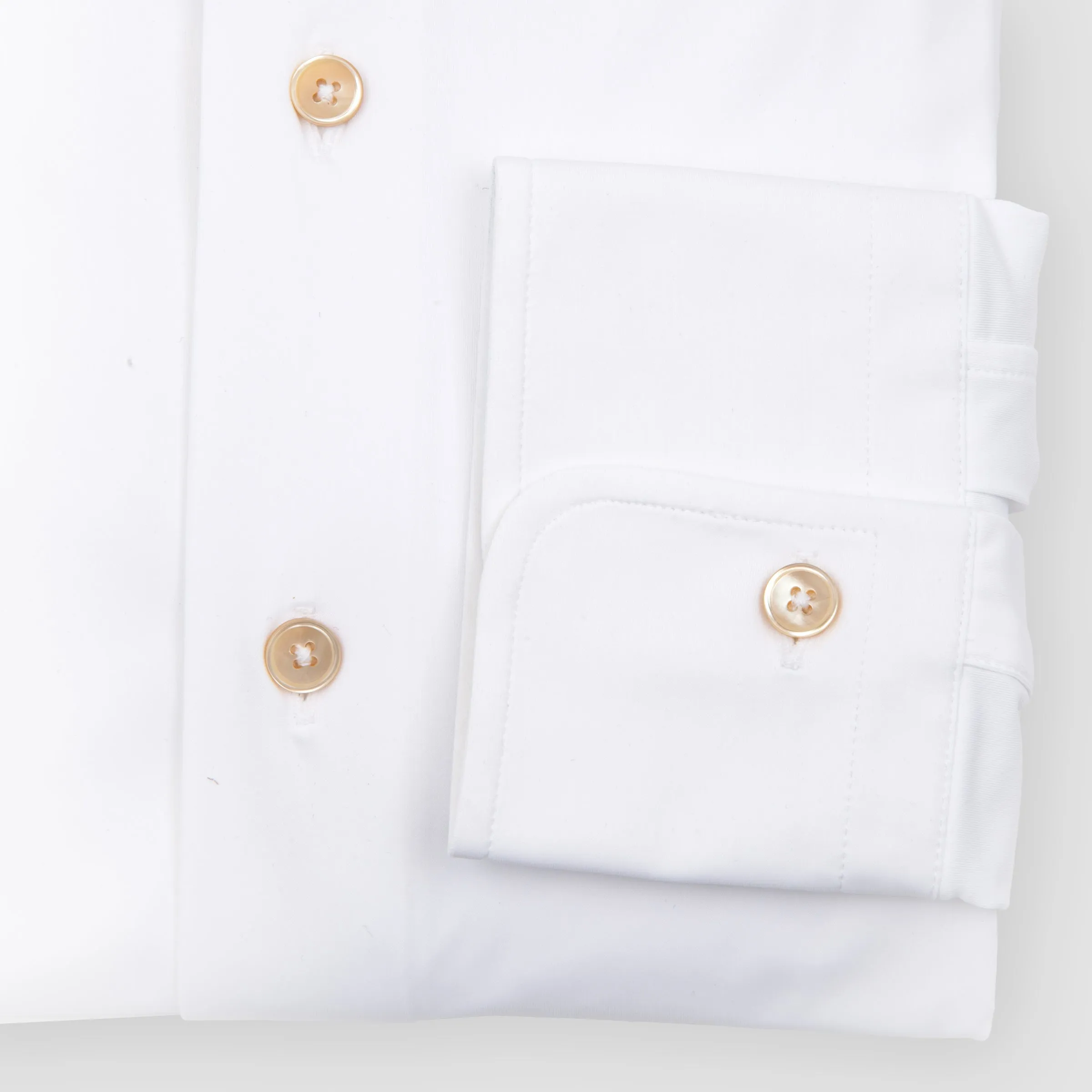 Tecno Stretch Easy Care Solid Sport Shirt White