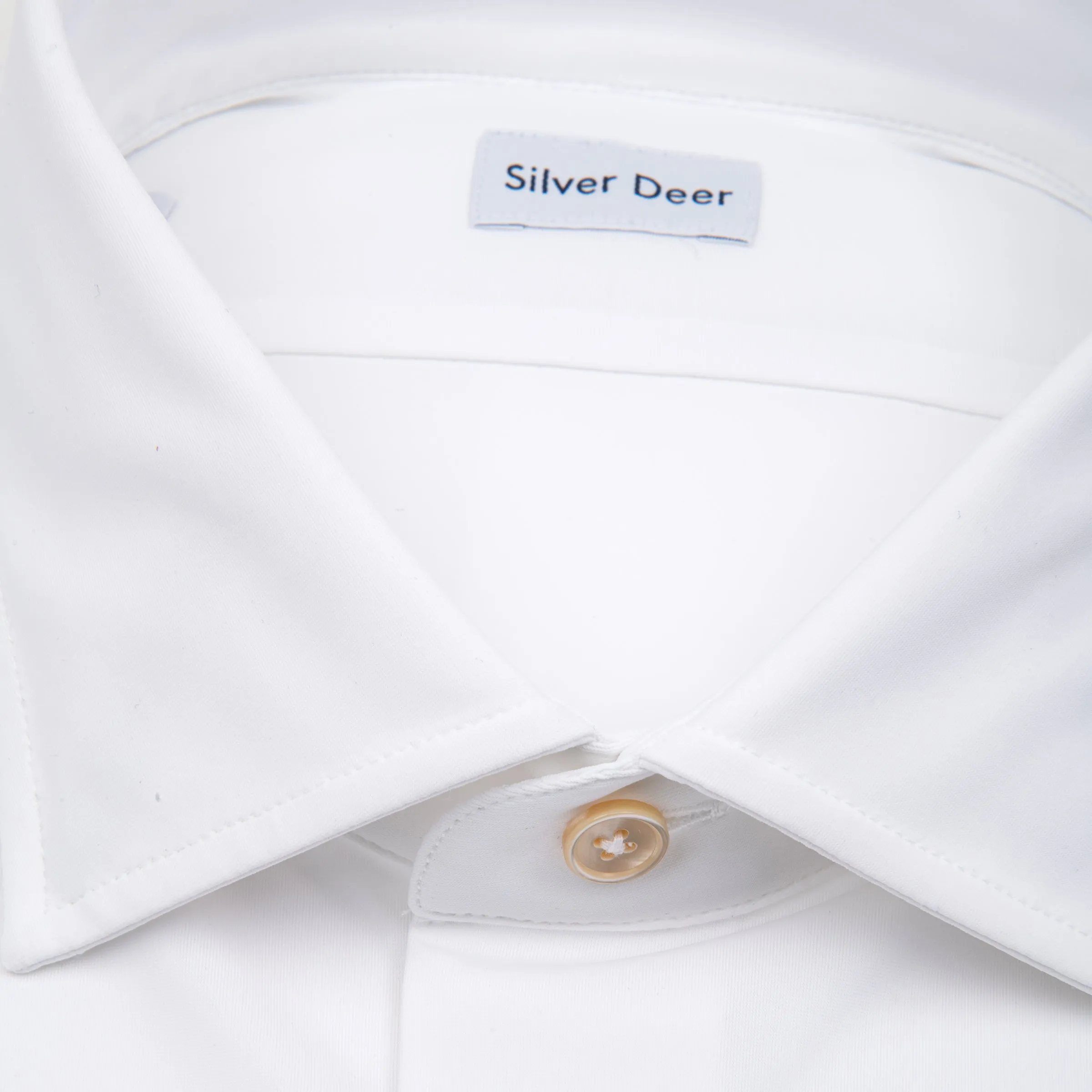 Tecno Stretch Easy Care Solid Sport Shirt White
